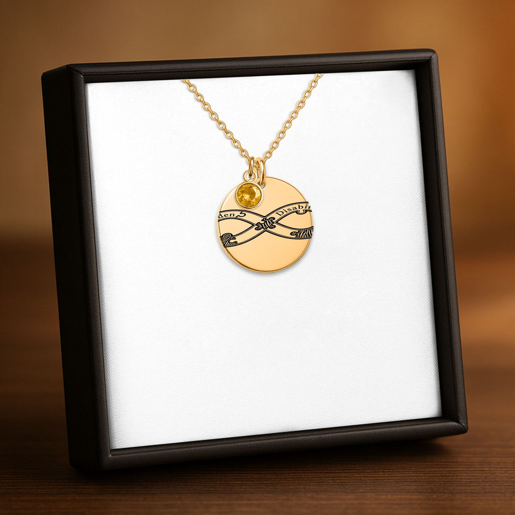 Coin Necklace with Birthstone