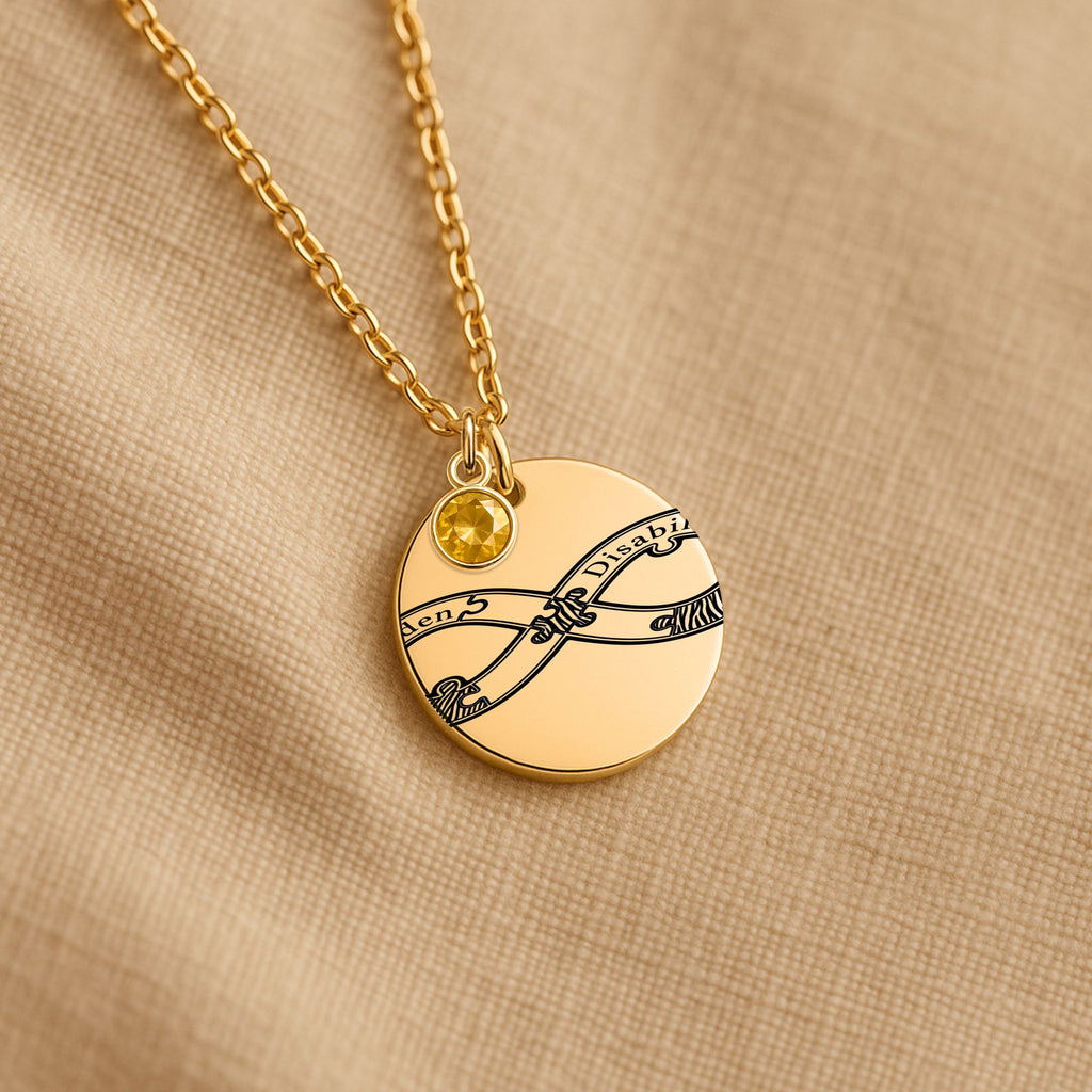 Coin Necklace with Birthstone